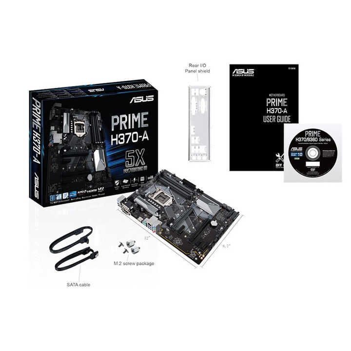 ASUS Intel PRIME H370-A 64GB Gaming Motherboard - LGA 1151