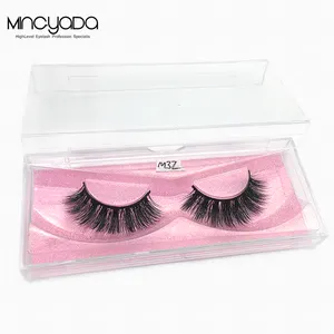 Create your own brand 3d mink eyelashes false silk synthetic eye lashes private label custom packaging box faux 3d mink lashes