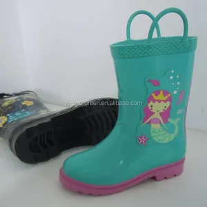 LE173241 little mermaid baskı kauçuk Yağmur Boot