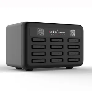 Chargeur de batterie location Station De Charge avec 12 Piles Portables pour tous les téléphones intelligents