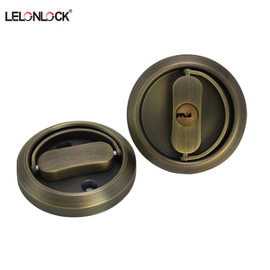 Antique Brass Hai Hai Mặt kéo vòng Twist Knob xử lý an toàn thép không gỉ phím vô hình chết Bolt khóa - Product Image 4