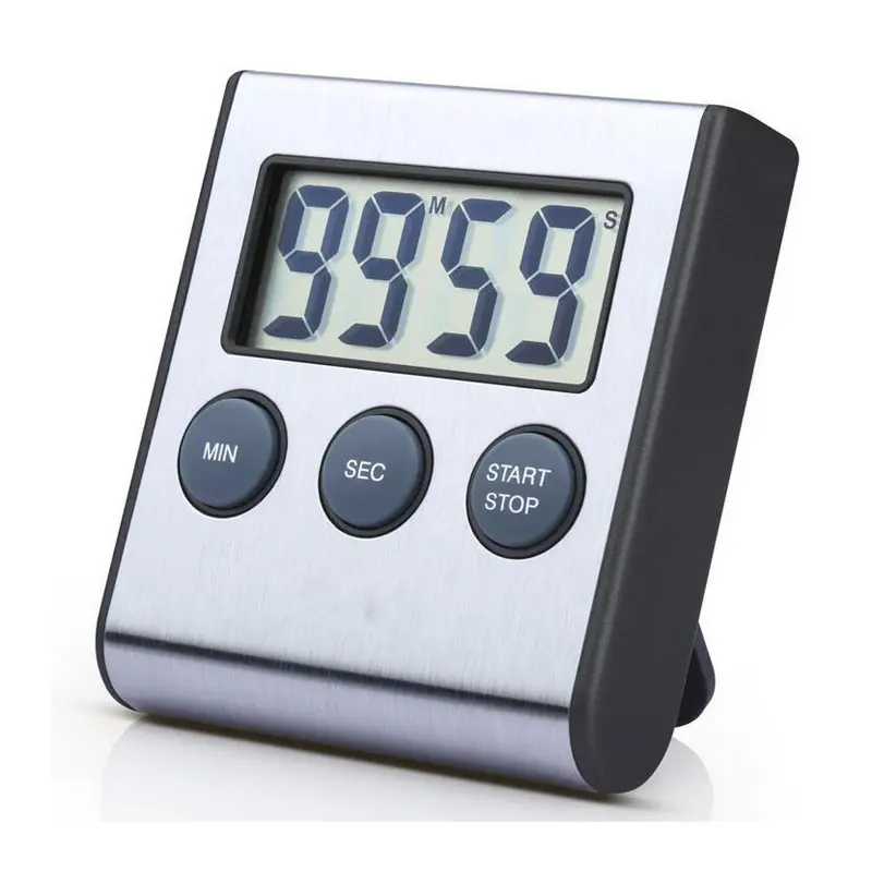 Meilleure vente petite minuterie de cuisine carré grand écran LCD compte à rebours numérique alarme de cuisson aimant Mini minuterie de cuisine électronique