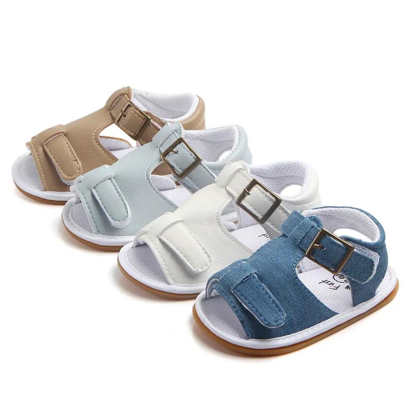 High quality Wholesale Baby Boy Girl Non Slip Sandals Shoes Soft Soled Walking Shoes Rubber Sole Sandal