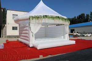 Thương Mại <span class=keywords><strong>Inflatable</strong></span> Wedding Carousel <span class=keywords><strong>Bouncy</strong></span> Castle <span class=keywords><strong>Inflatable</strong></span> Trắng Jumping Castle Wedding Thoát Nhà Để Bán - Product Image 2