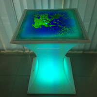 Nouveaux produits tendance de Chine, tables de bar interactives à LED liquides colorées portables, tables fantaisie éclairées