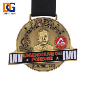 Médaille de Muay <span class=keywords><strong>Thai</strong></span> 3D personnalisée plaquée or avec cordon de ruban de sublimation - Product Image 4