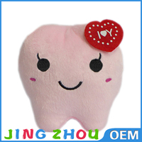 Dents de dentiste en peluche, rose, jouet pour la bouche en peluche avec Logo, 1 pièce
