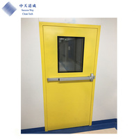 Portes de salle blanche hermétiques industrielles, conformes aux normes CE, pour l'industrie pharmaceutique et les hôpitaux