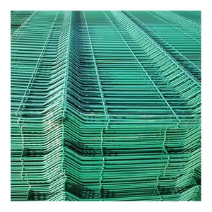 PVC galvanisé panneaux de clôture de fil soudés