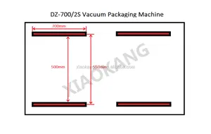 Mesin Kemasan Vakum, DZ-700/2S Ruang Ganda Penyegel Vakum Mesin Kemasan Tas