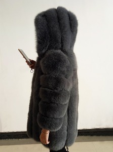 Giacca invernale cinese per capelli lunghi e grigi con <span class=keywords><strong>pelliccia</strong></span> di volpe sintetica per taglie forti leggera ed elegante per l'inverno - Product Image 3