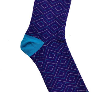 <span class=keywords><strong>Calcetines</strong></span> de Bambú para <span class=keywords><strong>Hombre</strong></span>, Ligeros, Transpirables, Ecológicos, Antideslizantes, Casuales de Primavera, con Diseño de Rombo y Logotipo en la Parte Superior/Inferior - Product Image 4