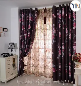 Floral pattern printed blackout fabricfor window curtain interior decoration, flame retardant, blackout fabric manufacturer