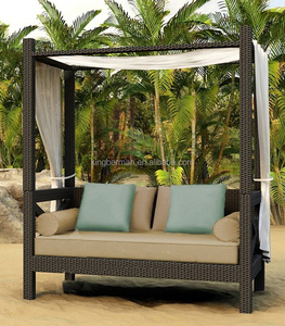 Lit de article de luxe en aluminium, mobilier de Patio, lit d'extérieur, de jour, avec auvent - Product Image 1