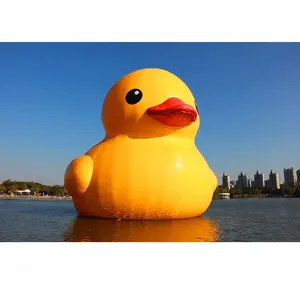 Inflable gigante pato amarillo