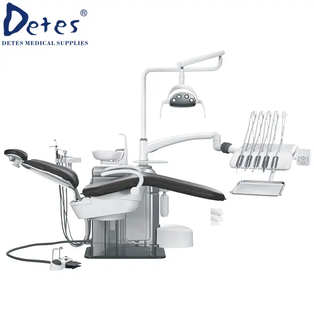 New Design Europe Top mounted tray Dental Chair TOP301Suspended with Italian Faro LED lamp