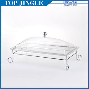 Plato Rectangular Moderno de Acrílico Irrompible para Servir Postres con Tapa - Product Image 2