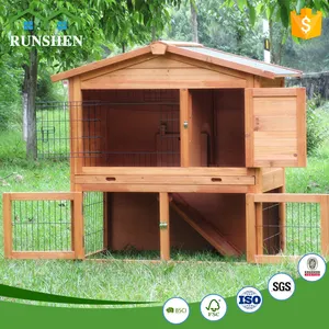 Two Layers Rabbit Cages Indoor Wire Rabbit Cages Hutches For Rabbits