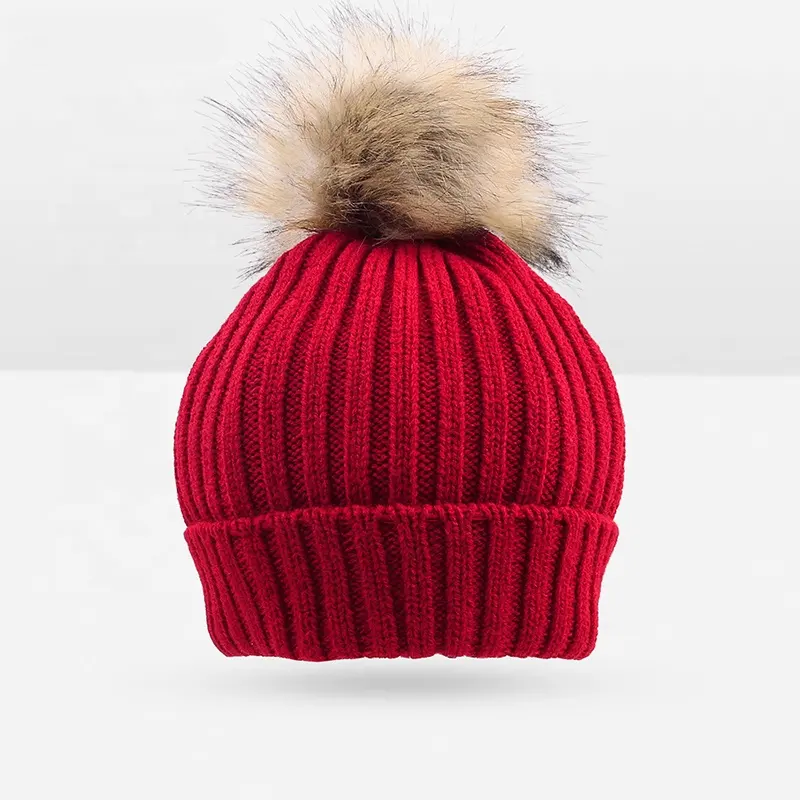 Mimixiong Personalizzata Divertente Beanie Lavorato A Maglia Cappello Del Bambino di Inverno di Colore Solido A Buon Mercato Commercio All'ingrosso Del Cappello Del Bambino per la Ragazza Ragazzo