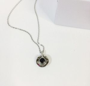 Collier pendentif circulaire avec inscription « Je t'aime » en 100 <span class=keywords><strong>langues</strong></span>, plaqué argent et or rose, tendance 2021, haute qualité - Product Image 5