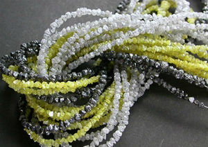 สร้อยคอลูกปัดเพชรแท้ขนาด2มม. ถึง5มม. สีเหลือง - Product Image 3