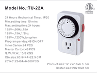 Temporizador programable de 24 horas, interruptor Universal 220V 16A, enchufe europeo, enchufe de la UE, temporizador mecánico de estilo moderno