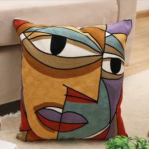 Topfinel ปลอกหมอนอิงผ้าฝ้าย100% ปักลาย,สำหรับโซฟารถบ้าน - Product Image 1