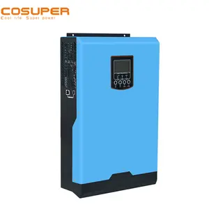 Inverter Tenaga Surya Hibrida Off-Grid, Gelombang Sinus Murni 3000W 12 Volt dengan Pengontrol Tenaga Surya