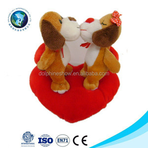 Wedding y día de san valentín pareja de osos de peluche de juguete con el corazón cojín - Product Image 4