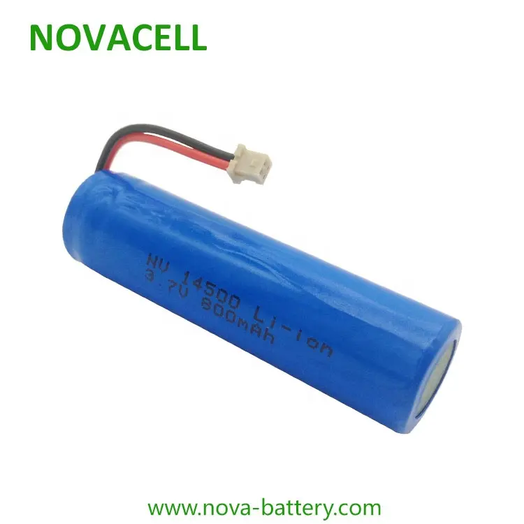 3.7v 700mah 800mah icr 14500 aa lithium ion rechargeable battery