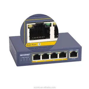 Mini switch, 4 ports PoE, gigabit 5, RJ45, 10/100/1000M, pour modèle original