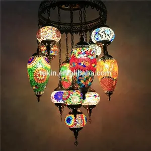 Mosaico de Arte Turco turco lámparas araña CL12M01