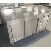 Cina all'ingrosso della fabbrica buttato giù da cucina in acciaio inox regolabile in altezza tavolo di lavoro