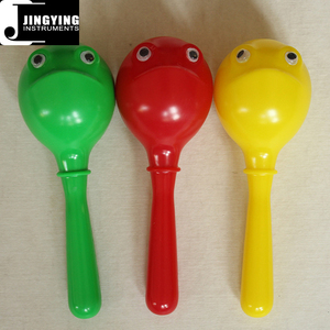 Serie di Strumenti Ritmici Orff per Bambini all'Ingrosso, Maracas in Plastica a Forma di Rana Cartoon - Product Image 2