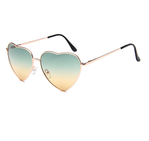 Moda en forma de corazón gafas de sol mujer de lujo <span class=keywords><strong>marca</strong></span> diseñador vintage retro gafas de sol Ray pequeño oculos gafas de sol - Product Image 6