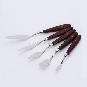 سكين للرسم بمقبض خشبي من الفولاذ المقاوم للصدأ للرسم بالزيت - Product Image 1