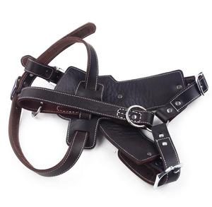Kedatangan Baru Logo Kustom Tanpa Tarikan Besar Kulit Asli Harness untuk Anjing - Product Image 6