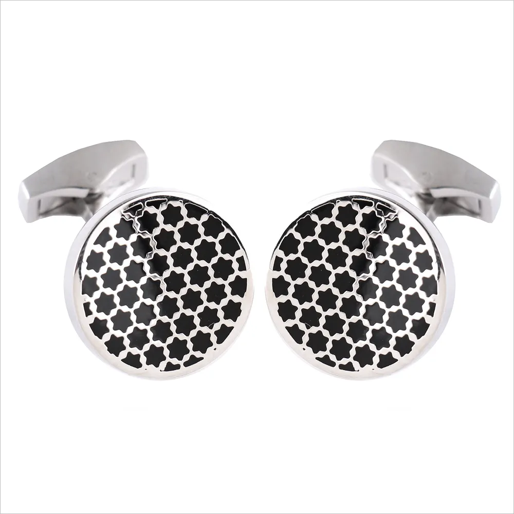 Classic Black Gold Cufflinks Studs for Mens Shirts Man Fashion Design Cuff Links Gemelos