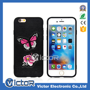 China Mayoristas <span class=keywords><strong>Compra</strong></span> directa de la fábrica de China 3D Impresión Bordado caso teléfono con etiqueta engomada para <span class=keywords><strong>iPhone</strong></span> 6 - Product Image 1
