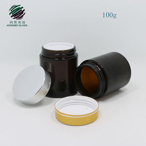 50g <span class=keywords><strong>100</strong></span> <span class=keywords><strong>ml</strong></span> 100g barattolo di crema per il viso in vetro ambrato vuoto barattoli di ambra cosmetica da <span class=keywords><strong>100</strong></span> <span class=keywords><strong>ml</strong></span> con coperchio in plastica nera - Product Image 5
