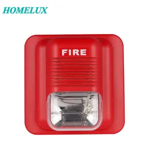 Conventional Indoor Red color 3 alarm sounds fire and burglary alarm system Fire alarm siren 24V