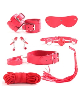 BDSM Kits Adults Sex Toys for Sex Game Handcuffs Nipple Clamps Whip Spanking Sex Leather <strong>Bondage</strong> <strong>Set</strong> - Product Image 3