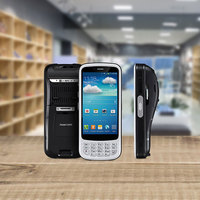 جهاز محمول متين Chainway C75 يعمل بنظام أندرويد مع ماسح ضوئي للباركود 1D/2D وقارئ RFID وطابعة إيصالات مدمجة