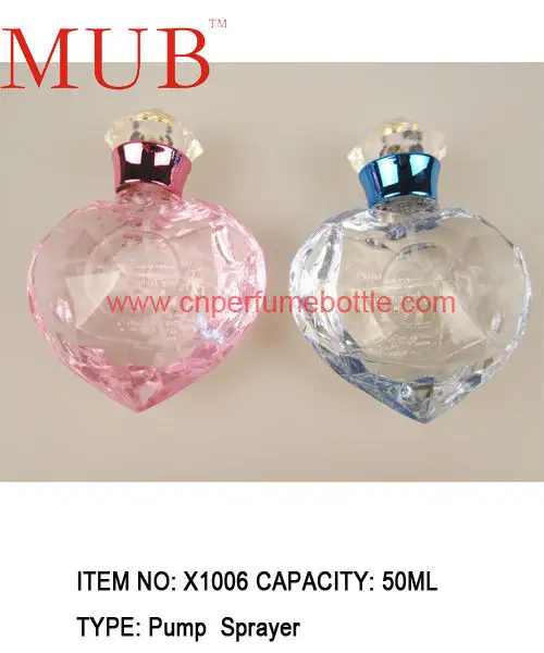 Garrafa parfume, fornecedor de parafuso garrafa, 30 ml de coração de cristal de perfume garrafas