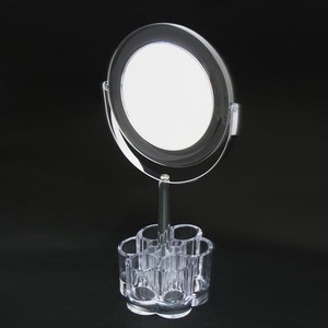 Modern Cosmetic Acrylic Round Framed Table <b>Standing</b> <b>Mirror</b> for Hotel Salon Apartment - Product Image 3