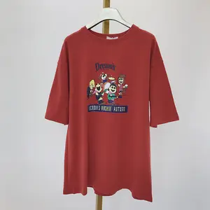 Camiseta de algodão da manga curta da impressão do lazer