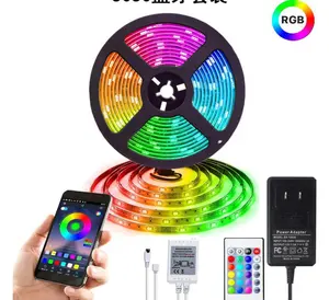 Led灯条RGB Wifi 5050 RGB 5米条套件Wifi智能控制Led装饰灯，用于夜总会酒吧家庭decora