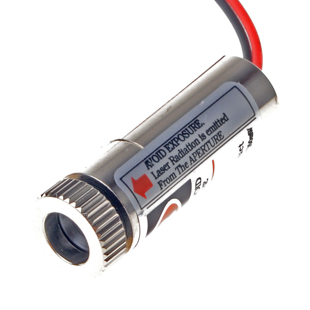 Modulo Laser a Diodo Rosso 650nm 5mW con Fascio Regolabile, Lente in Vetro Focalizzabile, Classe Industriale 3-5V