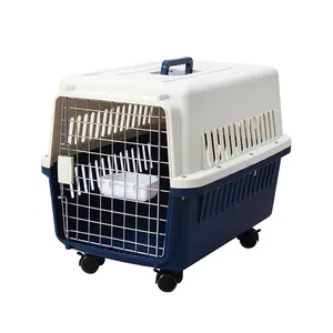 럭셔리 접이식 롤링 플라스틱 강아지 애완동물 케이지 여행용 캐리어 하우스 - Product Image 1