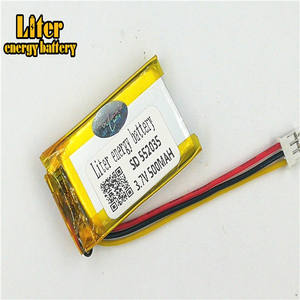 Plug <strong>2</strong>,0-<strong>3</strong> P <strong>3</strong>,7 V 552035 V 500 mAh lithium polymer battery rechargeable LiPo battery for Bluetooth devices, skateboard, game player - Product Image 3